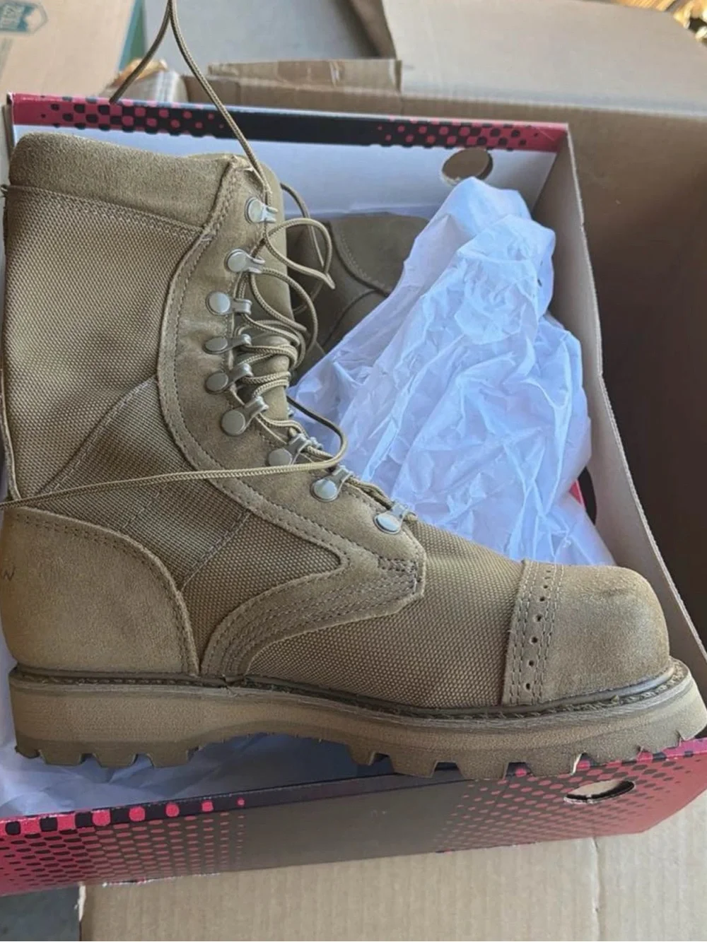 Tactical Men's Desert Tan Combat Boots